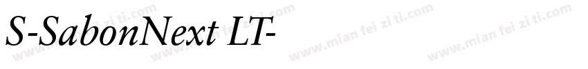S-SabonNext LT字体转换